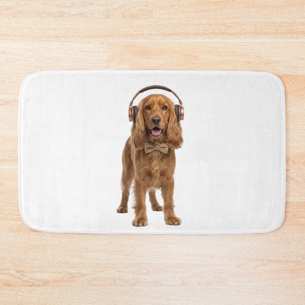 Item preview, Dapper Cocker Spaniel Dog with Bronze Headphones designed and sold by Sulco Design.