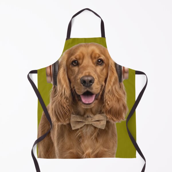 Item preview, Dapper Cocker Spaniel Dog with Bronze Headphones designed and sold by Sulco Design.