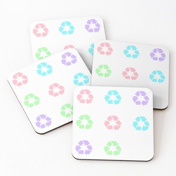Item preview, Recycling Symbol Pastel Colors Sticker Pack/Sheet- Small Size designed and sold by SlimyFish.