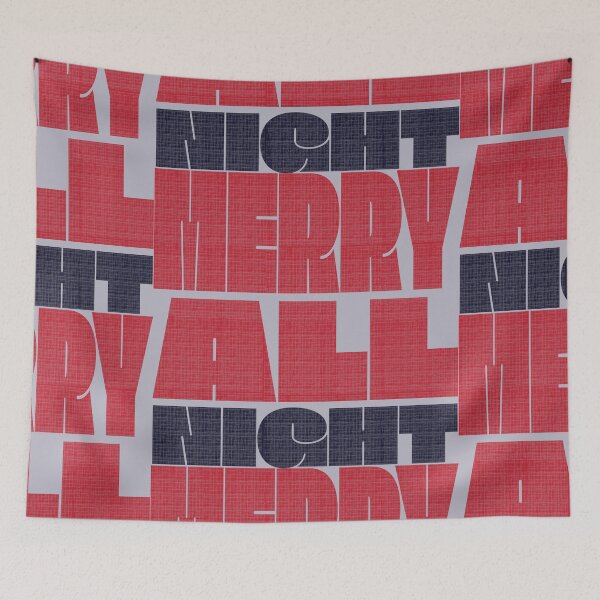 Item preview, Merry All Night - Bold Christmas Typography designed and sold by photossmirnov.