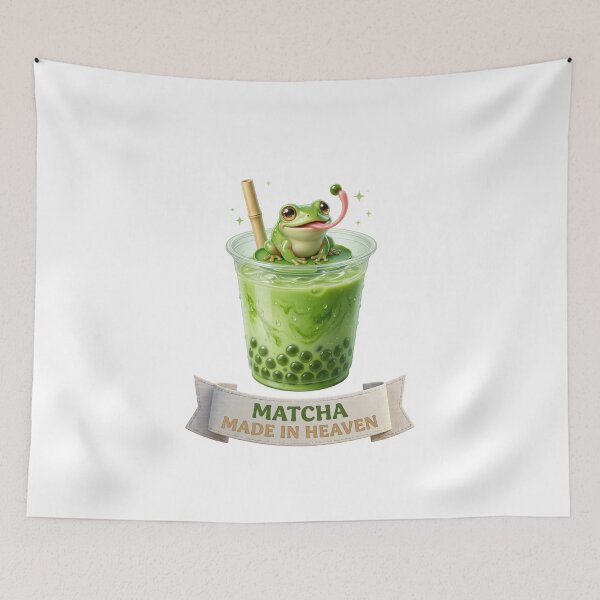 Item preview, Matcha Made In Heaven - Cute Frog Boba designed and sold by LaunchLabs26.