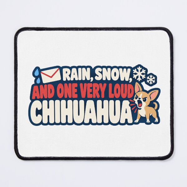 Item preview, Rain, Snow and One Very Loud Chihuahua Mail Carrier designed and sold by eignvalue.