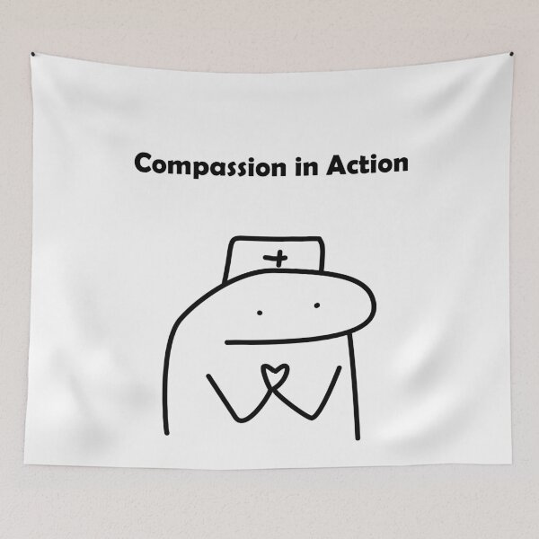 Item preview, Cute Compassion in Action Nurse Cartoon designed and sold by darkskinbender.