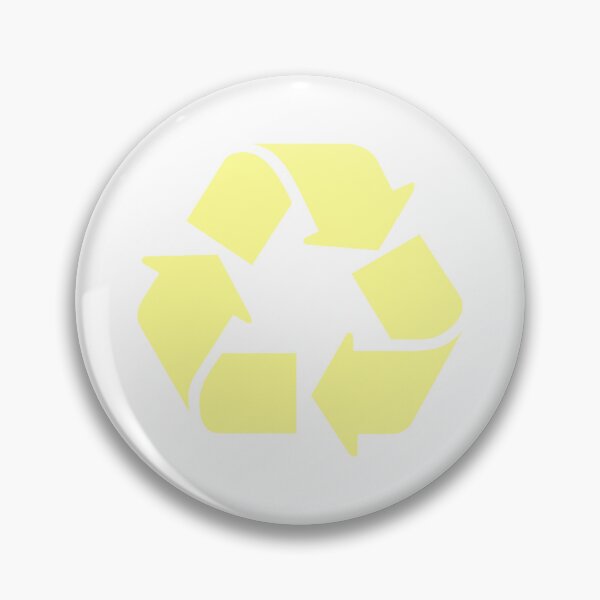 Item preview, Recycling Symbol Pastel Yellow designed and sold by SlimyFish.