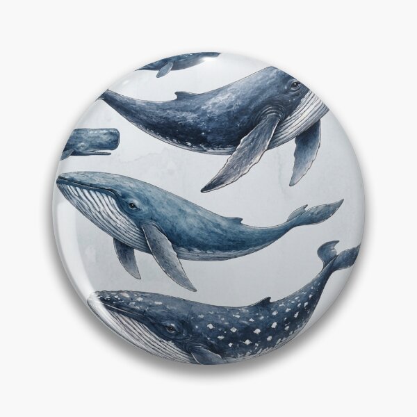 Item preview, Watercolor illustration of whales designed and sold by Marietna2110.