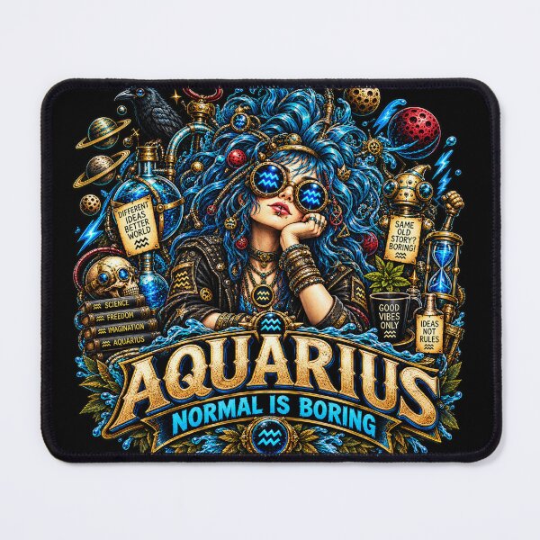 Item preview, Aquarius Gothic Rebel – Normal Is Boring designed and sold by TheInkRaven.