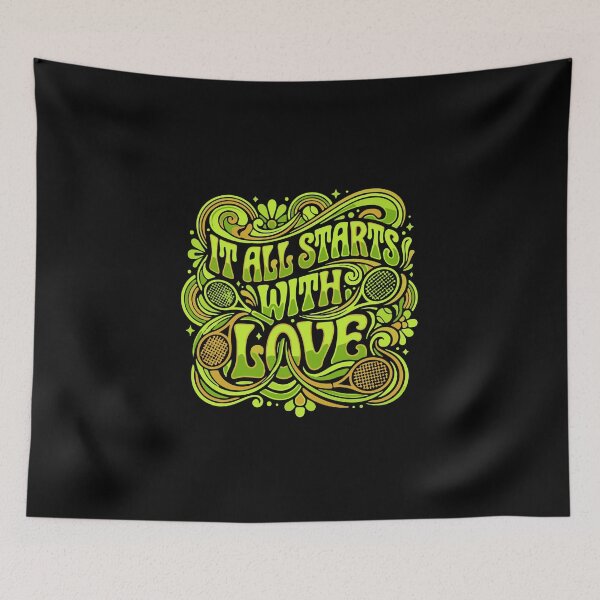 Item preview, It All Starts With Love Tennis Player Fan designed and sold by PopStars1993.