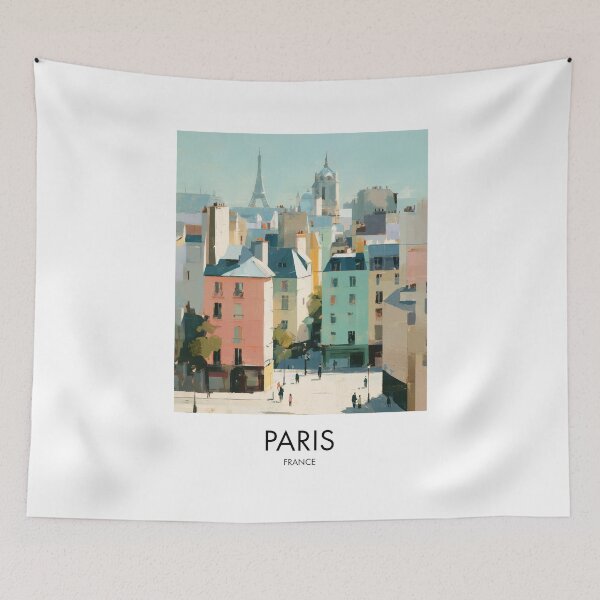 Item preview, Paris – France Street Scene Travel Print designed and sold by MarkedArtPrints.