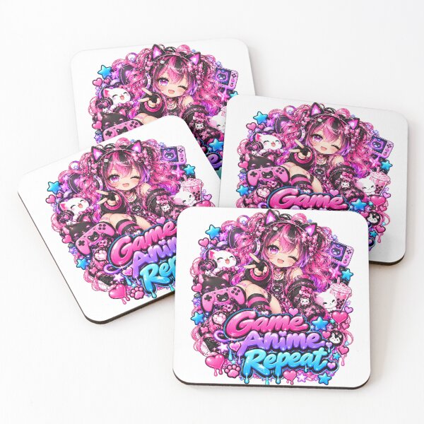 Item preview, Game. Anime. Repeat. – Kawaii Gamer Girl designed and sold by Kubbykat.