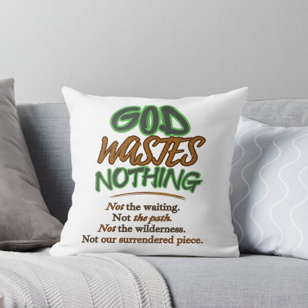 Item preview, God Wastes Nothing | Christian Faith & Encouragement Typography designed and sold by ThinkOnThis.