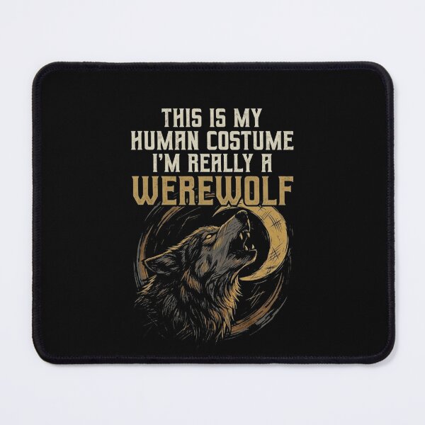 Item preview, This Is My Human Costume I'm Really A Werewolf Lazy Halloween T-Shirt designed and sold by TeNovaStudio ⭐⭐⭐⭐⭐.