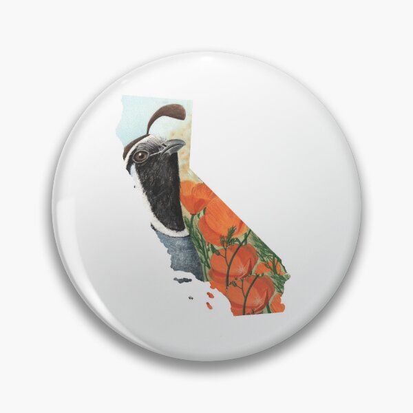 Item preview, California Quail and Poppy  designed and sold by TheWaterBirds.