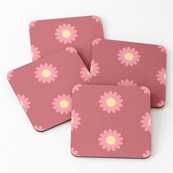 Item preview, Retro Simple Scandi Daisies in Dark Blush designed and sold by YesterdayColl.
