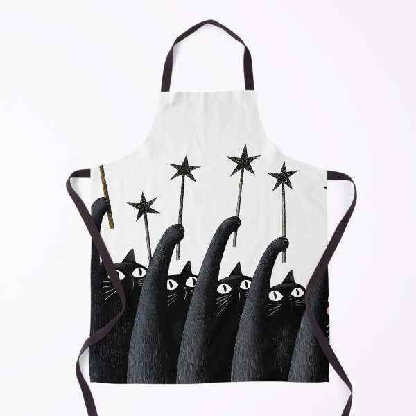 Item preview, Black Cats Holding Magic Star Wands Aesthetic Art designed and sold by Lunat1kk.
