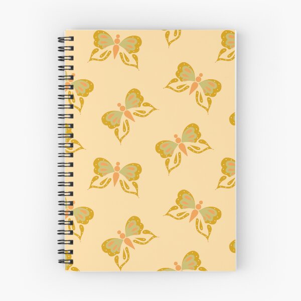Item preview, Retro Butterflies in Goldenrod designed and sold by YesterdayColl.