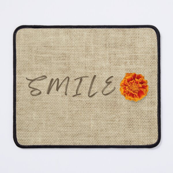 Item preview, Smile Marigold Floral Linen Texture Art designed and sold by OlhaTironArt.