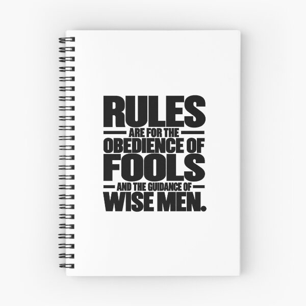 Item preview, Rules Are for the Obediance of Fools – Bold Wisdom Quote designed and sold by MAF_Merch.