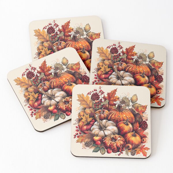 Item preview, Autumn Harvest Bounty with Pumpkins and Fall Leaves designed and sold by  MAD's Recreation Studio.