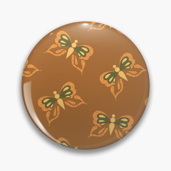 Item preview, Retro Butterflies in Rust Brown designed and sold by YesterdayColl.
