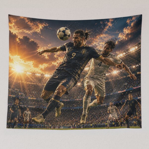 Item preview, Epic Football Battle – Soccer Players Action Stadium Sunset designed and sold by ZYVARENNE.