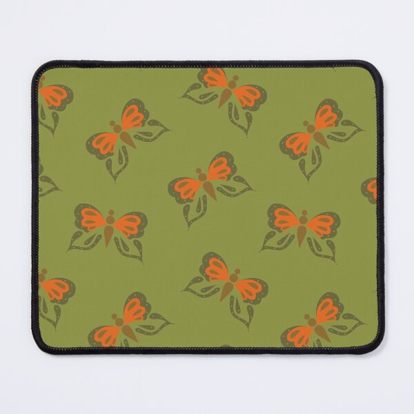 Item preview, Retro Butterflies in Avocado designed and sold by YesterdayColl.