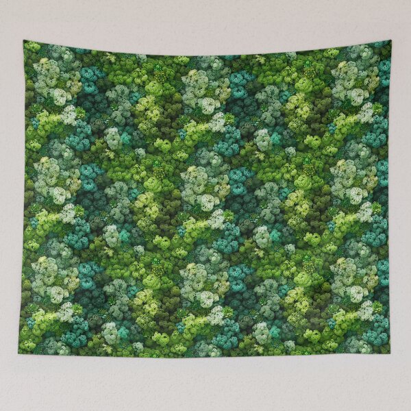 Item preview, Lush Green Moss and Succulents Botanical Pattern designed and sold by NTGUILTY.