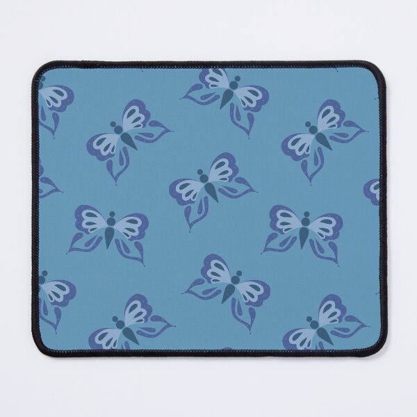 Item preview, Retro Butterflies in Dusty Blue designed and sold by YesterdayColl.