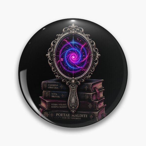 Item preview, Gothic Steampunk Neon Mirror Dark Academia Books designed and sold by LazyDayzCo.