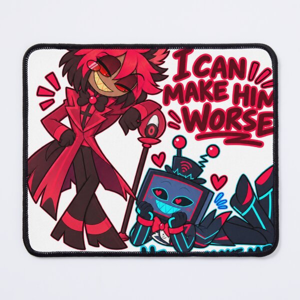 Item preview, I Can Make Him Worse – RadioStatic Vox & Alastor Chibi designed and sold by Gh0stStatic.