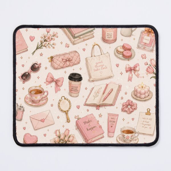 Item preview, Coquette Pink Aesthetic Pattern with Positive Affirmation Books designed and sold by NinaVibeStudio.