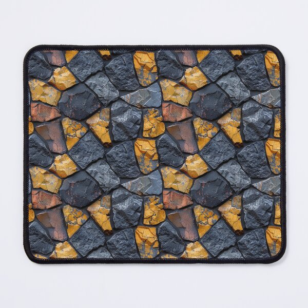 Item preview, Grey and Yellow Cracked Stone Wall Pattern designed and sold by NTGUILTY.