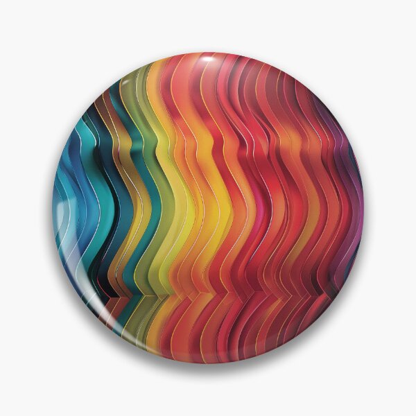 Item preview, Vibrant Wavy Ribbon Rainbow Stripes Pattern designed and sold by NTGUILTY.
