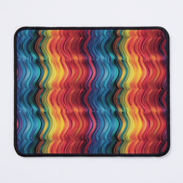 Item preview, Vibrant Wavy Ribbon Rainbow Stripes Pattern designed and sold by NTGUILTY.