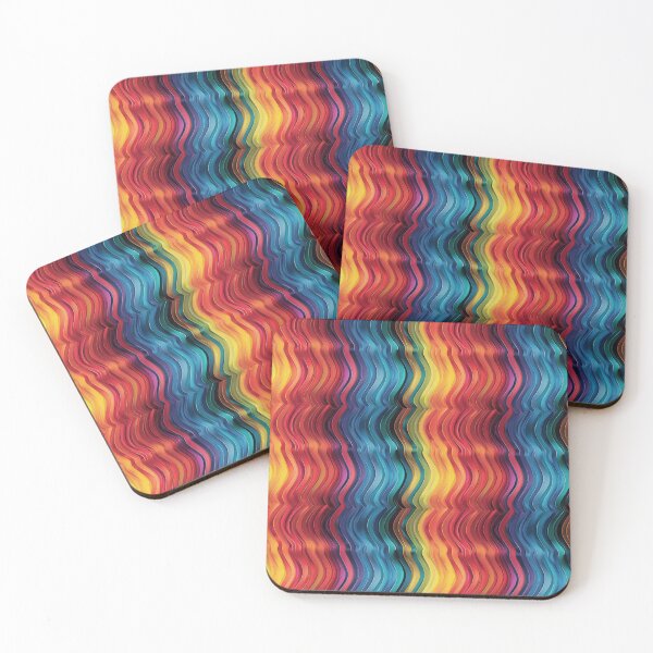 Item preview, Vibrant Wavy Ribbon Rainbow Stripes Pattern designed and sold by NTGUILTY.