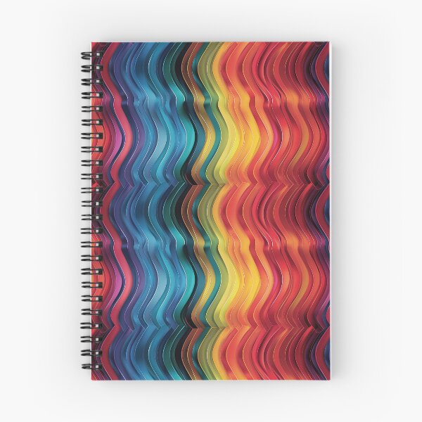 Item preview, Vibrant Wavy Ribbon Rainbow Stripes Pattern designed and sold by NTGUILTY.