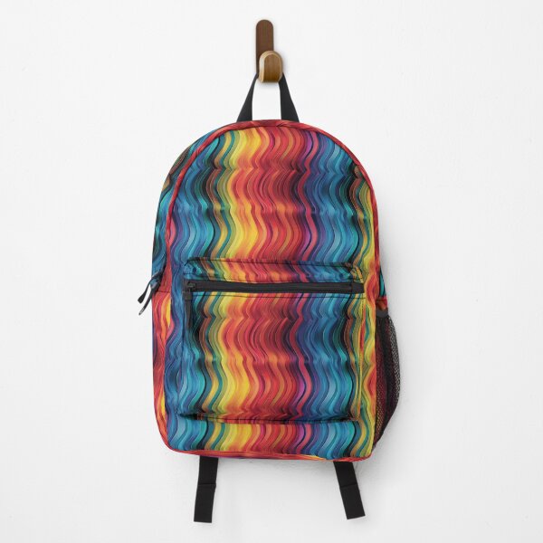 Item preview, Vibrant Wavy Ribbon Rainbow Stripes Pattern designed and sold by NTGUILTY.