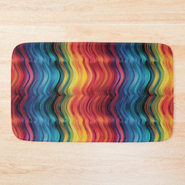 Item preview, Vibrant Wavy Ribbon Rainbow Stripes Pattern designed and sold by NTGUILTY.