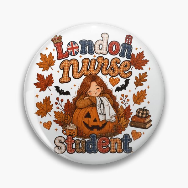 Item preview, London Nurse Student Autumn Pumpkin Halloween designed and sold by TheChalkyFox.