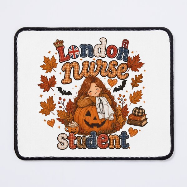 Item preview, London Nurse Student Autumn Pumpkin Halloween designed and sold by TheChalkyFox.