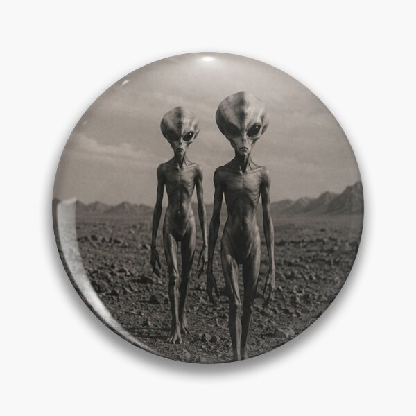 Item preview, Vintage Alien Encounter – Retro UFO Gray Aliens Desert Photograph designed and sold by ZYVARENNE.