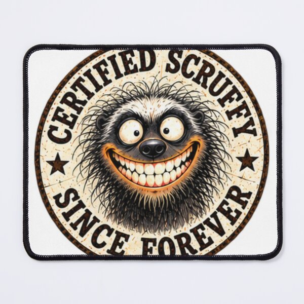 Item preview, Certified Scruffy Since Forever Honey Badger Badge designed and sold by paintingnou.