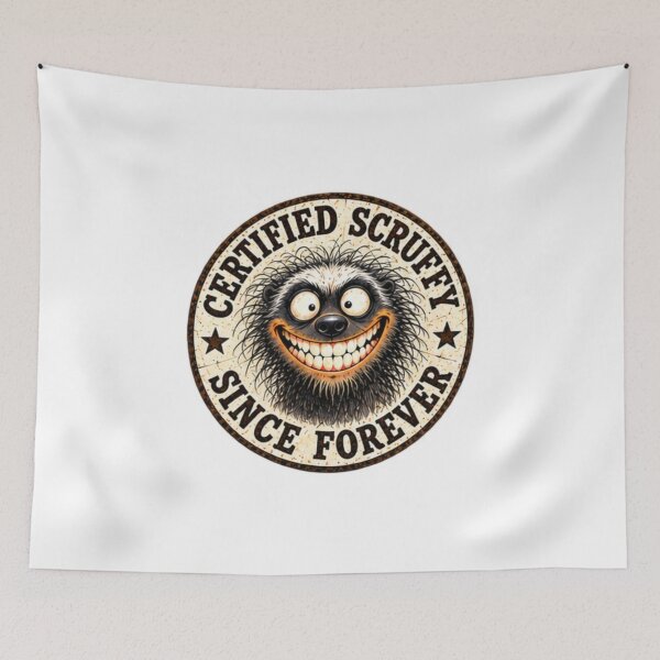 Item preview, Certified Scruffy Since Forever Honey Badger Badge designed and sold by paintingnou.