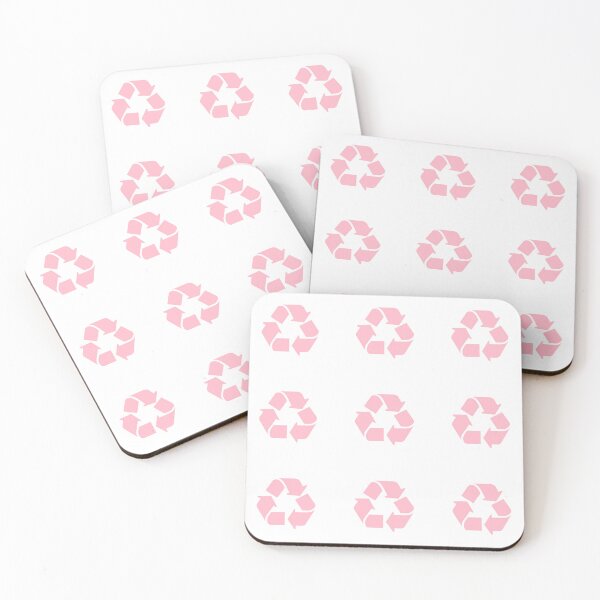 Item preview, Recycling Symbol Pastel Pink Sticker Pack/Sheet- Small Size designed and sold by SlimyFish.