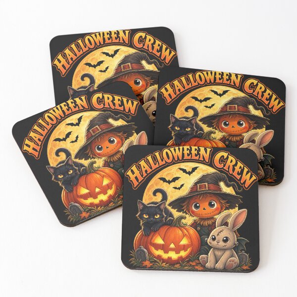 Item preview, Halloween Crew – Cute Scarecrow, Cat & Pumpkin designed and sold by thirtyonestars.