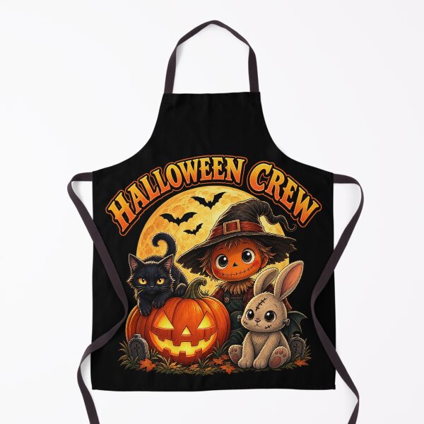 Item preview, Halloween Crew – Cute Scarecrow, Cat & Pumpkin designed and sold by thirtyonestars.