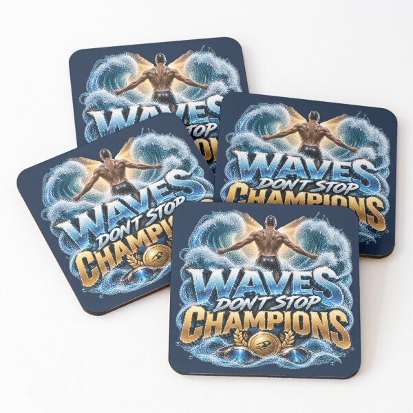 Item preview, Waves Don't Stop Champions | Swimming Champion Mindset Gift For Swimmers designed and sold by M. Mamdouh Artworks.