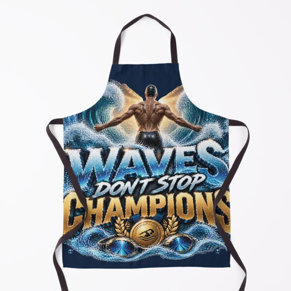 Item preview, Waves Don't Stop Champions | Swimming Champion Mindset Gift For Swimmers designed and sold by M. Mamdouh Artworks.