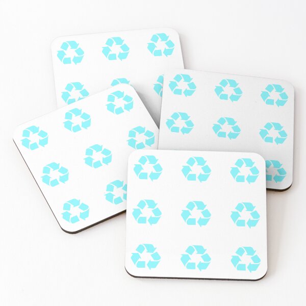 Item preview, Recycling Symbol Pastel Blue Sticker Pack/Sheet- Small Size designed and sold by SlimyFish.