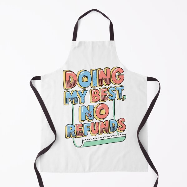 Item preview, No Refunds Sarcastic Effort Typography designed and sold by AURA Vibes.