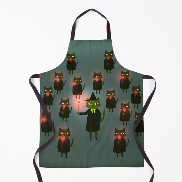 Item preview, Witch Cat Gathering Magic Wands Pattern Art designed and sold by Lunat1kk.